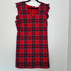 Vineyard Vines Nantucket Tartan Flutter Sleeve Shift Dress Size 12